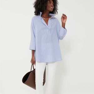Blue Striped Women's Willow blouse